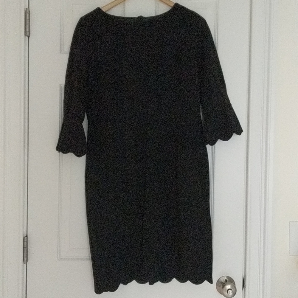 Talbots Refined Scallop-Edge Ponte Sheath Dress